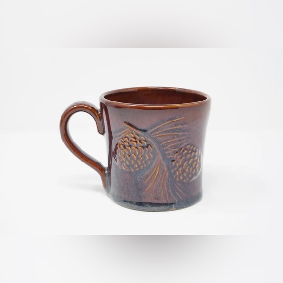 Set of 4 Rustic Lodge Cabin Decor Pinecone Big Sky Carvers Mug Pine Cones Cup - Picture 6 of 6